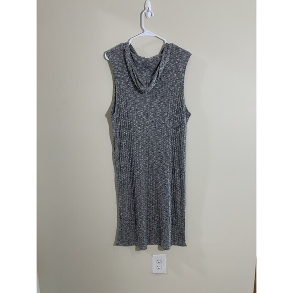 Myth Women’s Sleeveless Hooded Beach Coverup Size 1X Gray - Picture 4 of 5